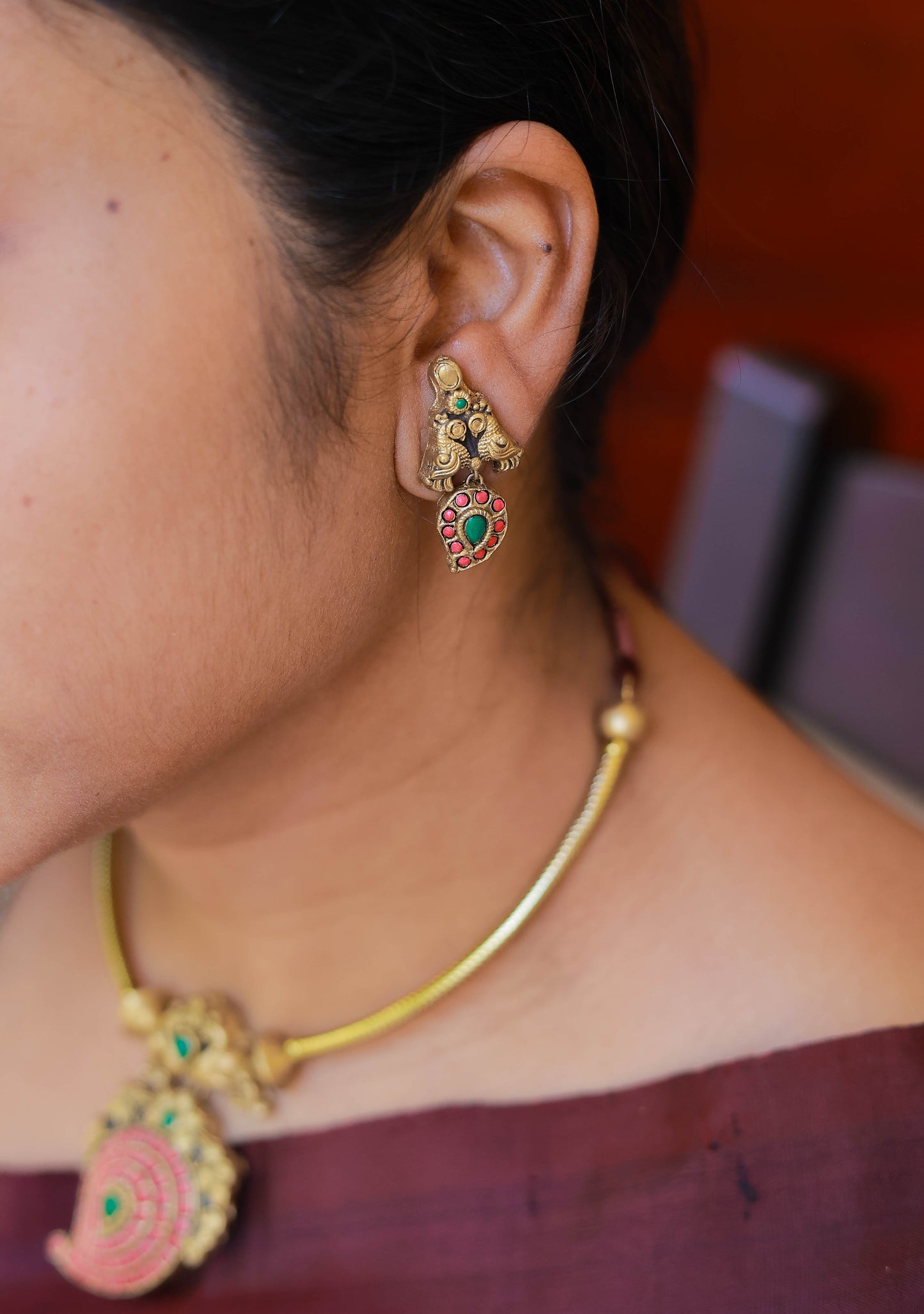 Pink Regal Roots Terracotta Jewellery
