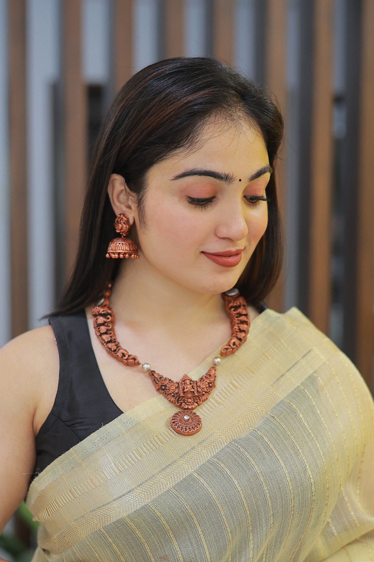 Lakshmi Hasli Copper Terracotta Jewellery
