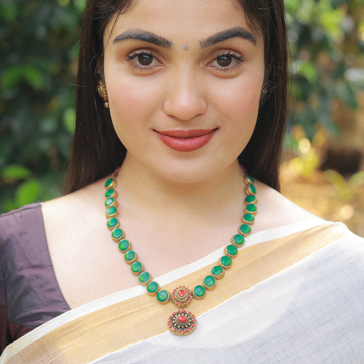 Circle Kemp - Green Red Terracotta Jewellery