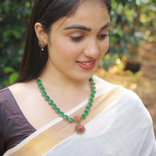 Circle Kemp - Green Red Terracotta Jewellery