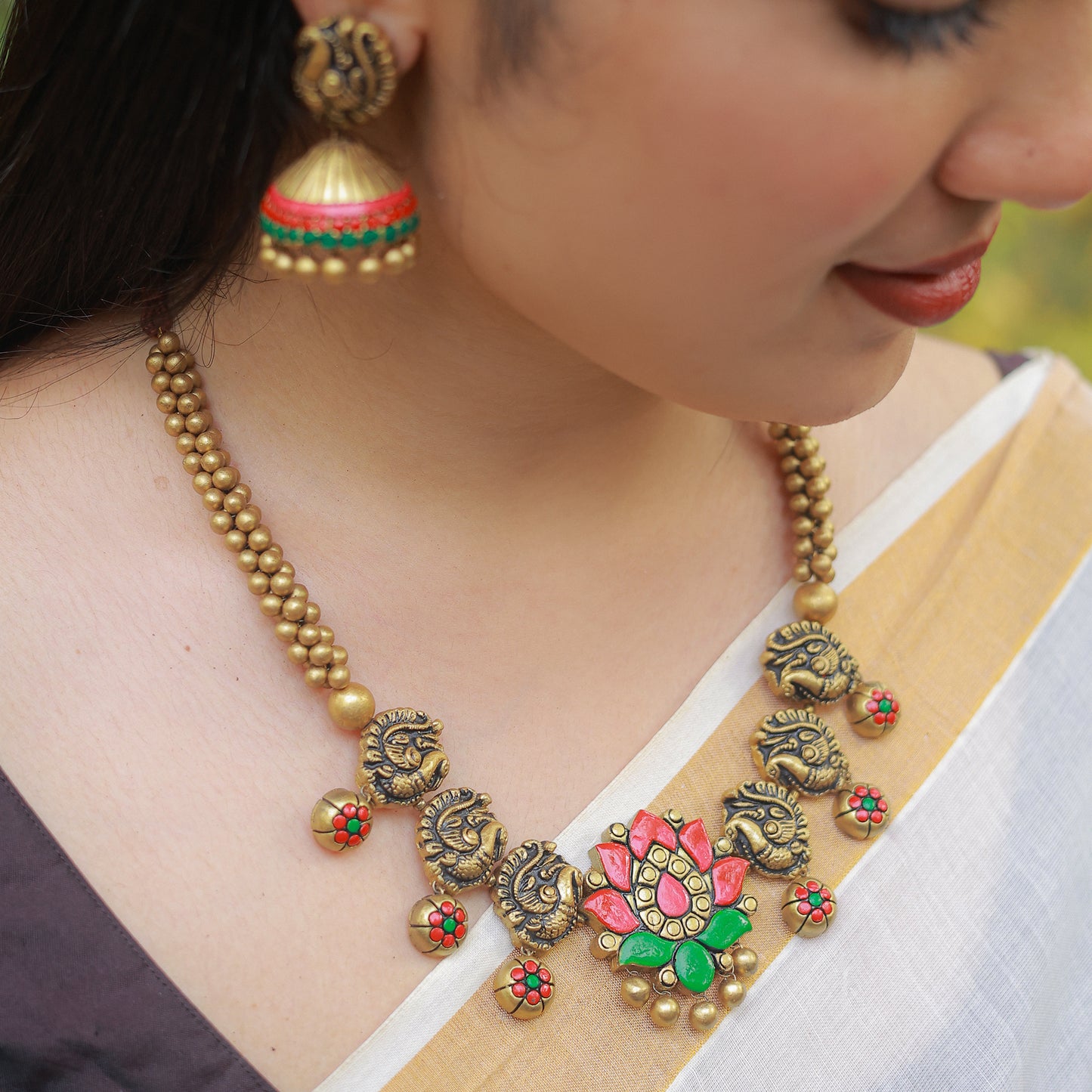 Jadau Gungroo Bead Terracotta Jewellery