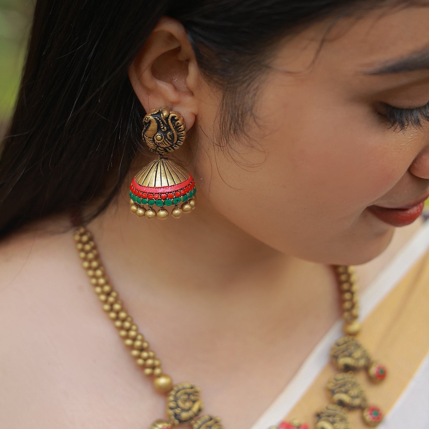 Jadau Gungroo Bead Terracotta Jewellery