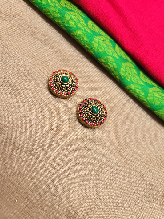 Red Green Chakra Choker Terracotta Jewellery