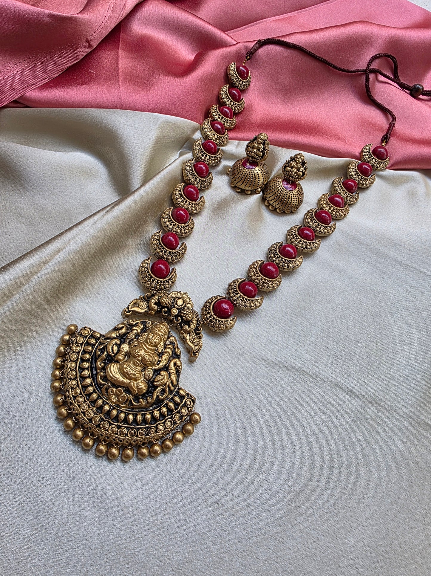 Buy Maroon Moon Terracotta Jewelry Online
