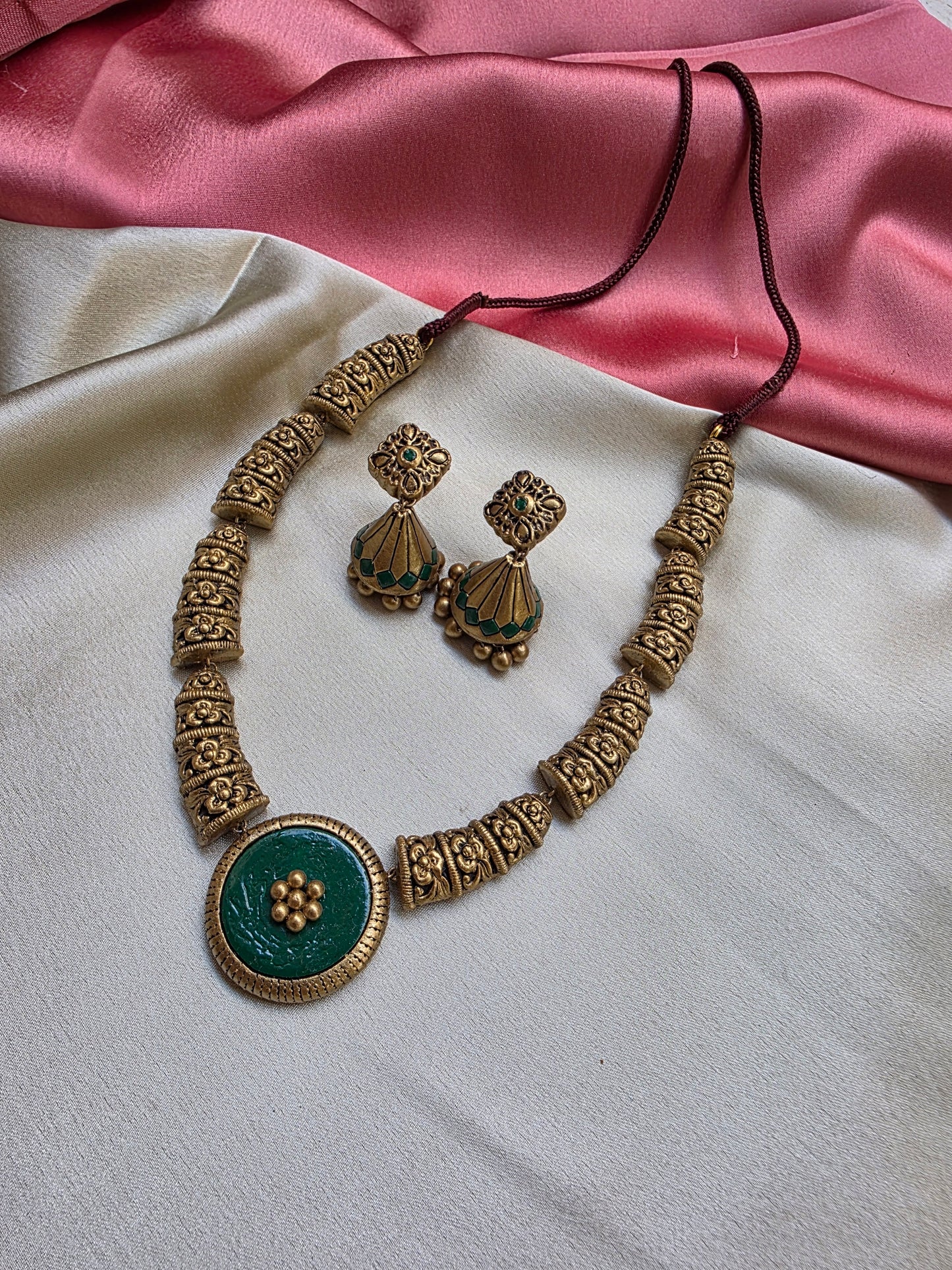 Green Contemporary Terracotta Jewellery