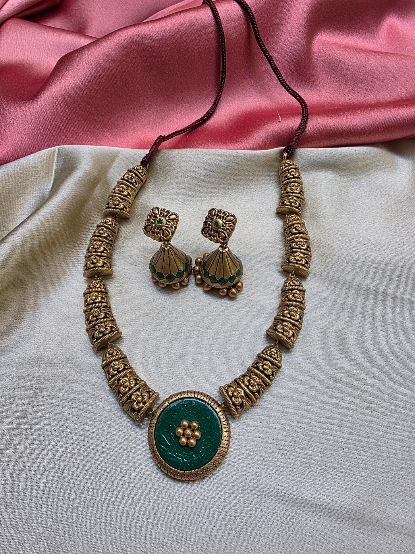 Green Contemporary Terracotta Jewellery
