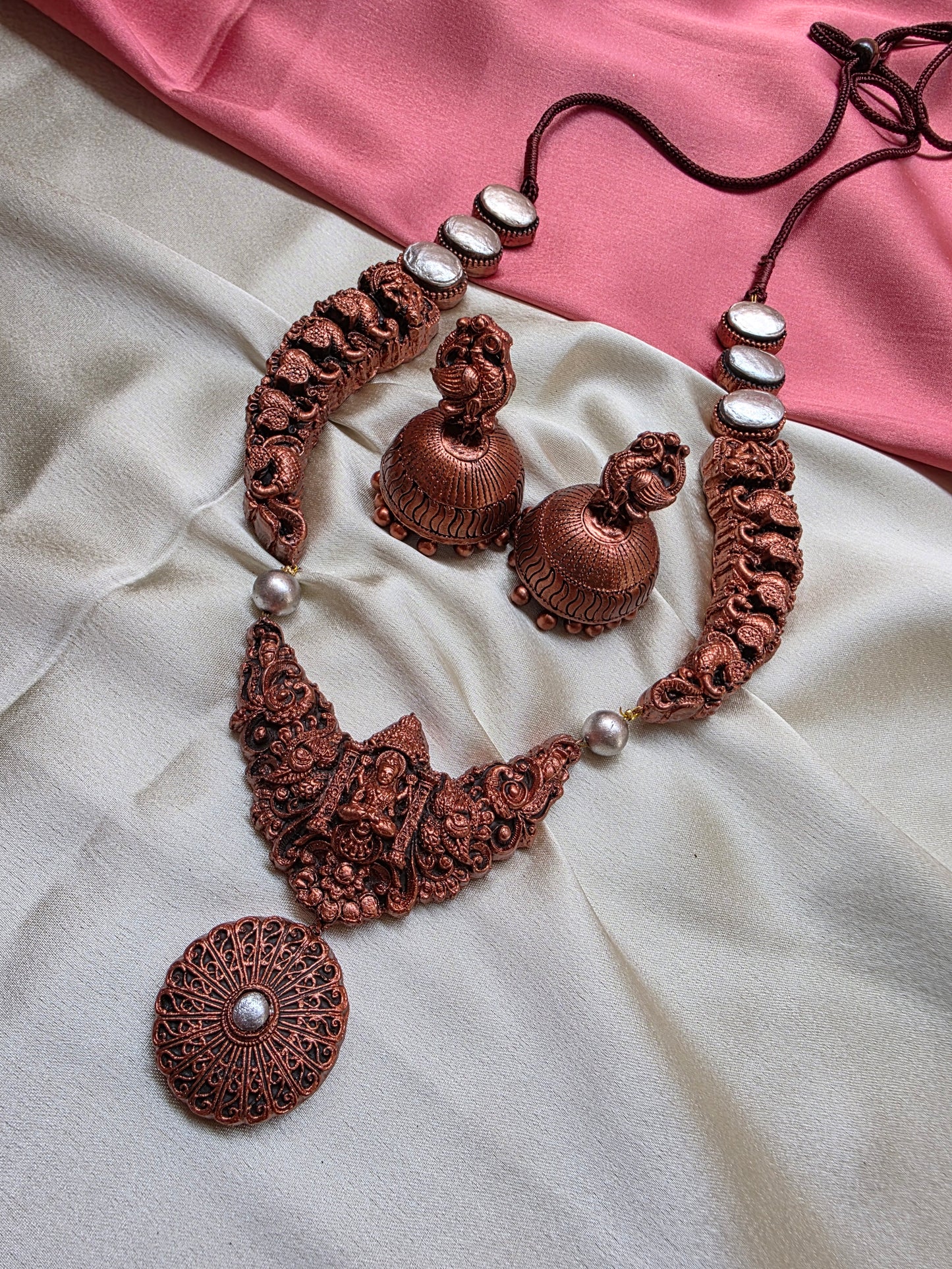 Lakshmi Hasli Copper Terracotta Jewellery