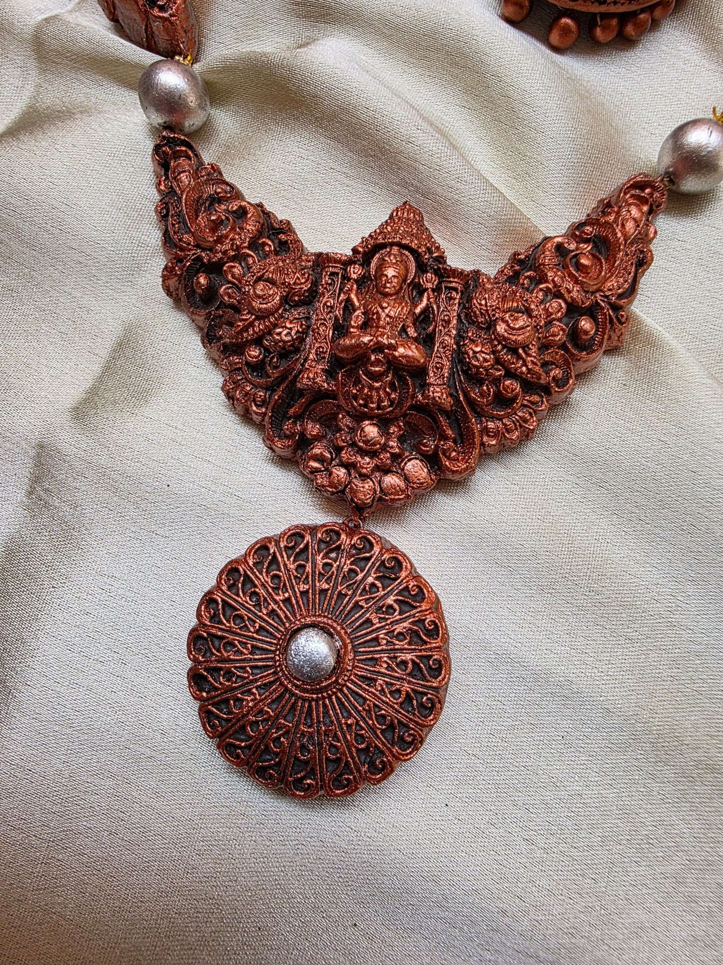 Lakshmi Hasli Copper Terracotta Jewellery