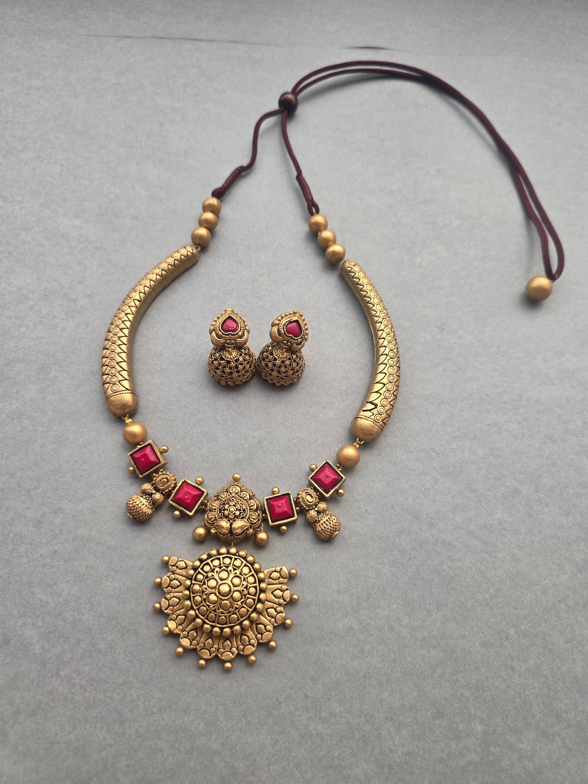 Golden Heritage Terracotta Jewellery Set