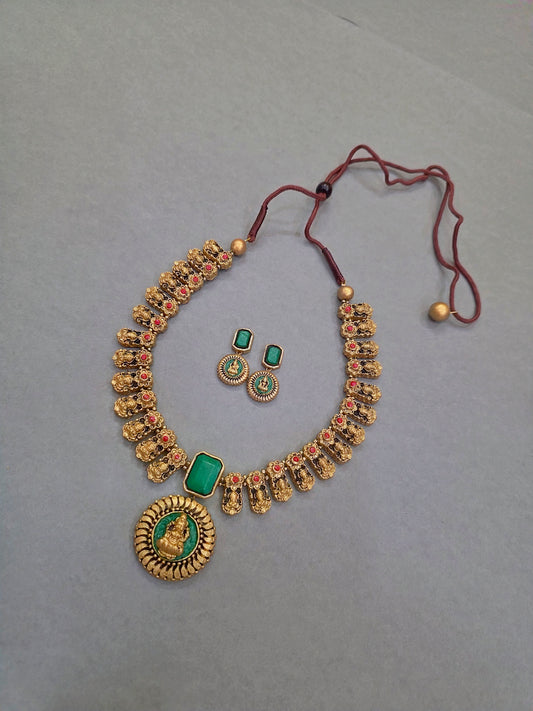 Emerald Goddess Terracotta Jewellery Set