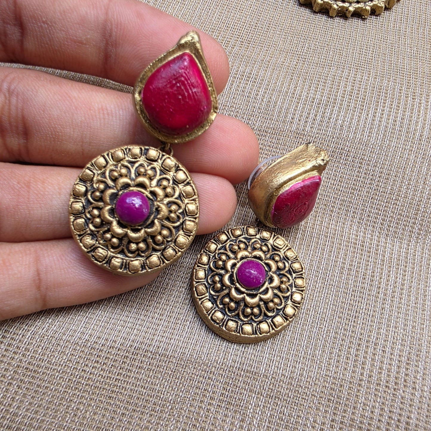 Maroon Eternal Earth Terracotta Jewellery