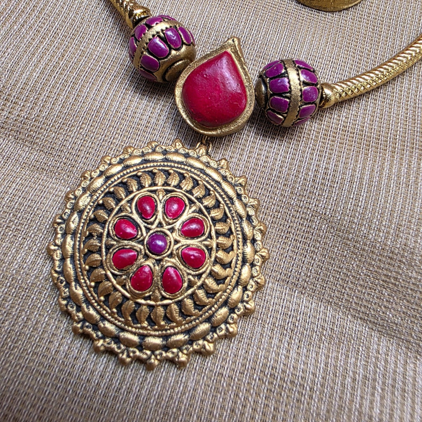Maroon Eternal Earth Terracotta Jewellery