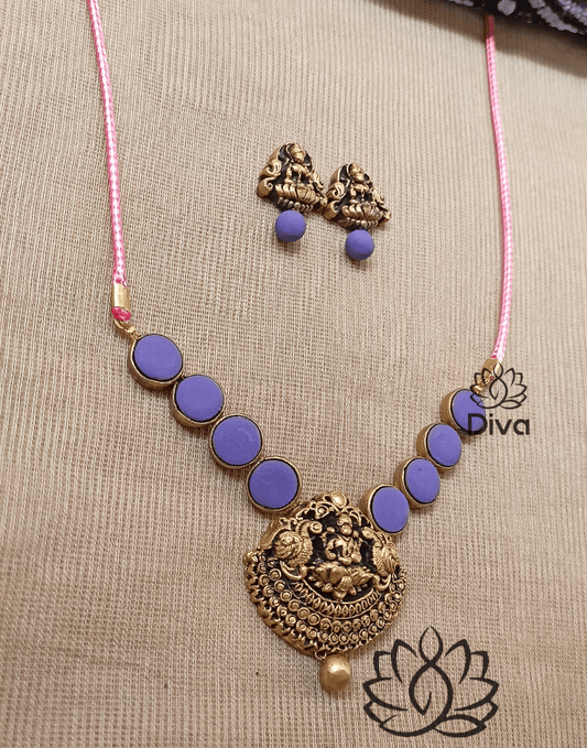 Purple Button Lakshmi Terracotta Jewellery