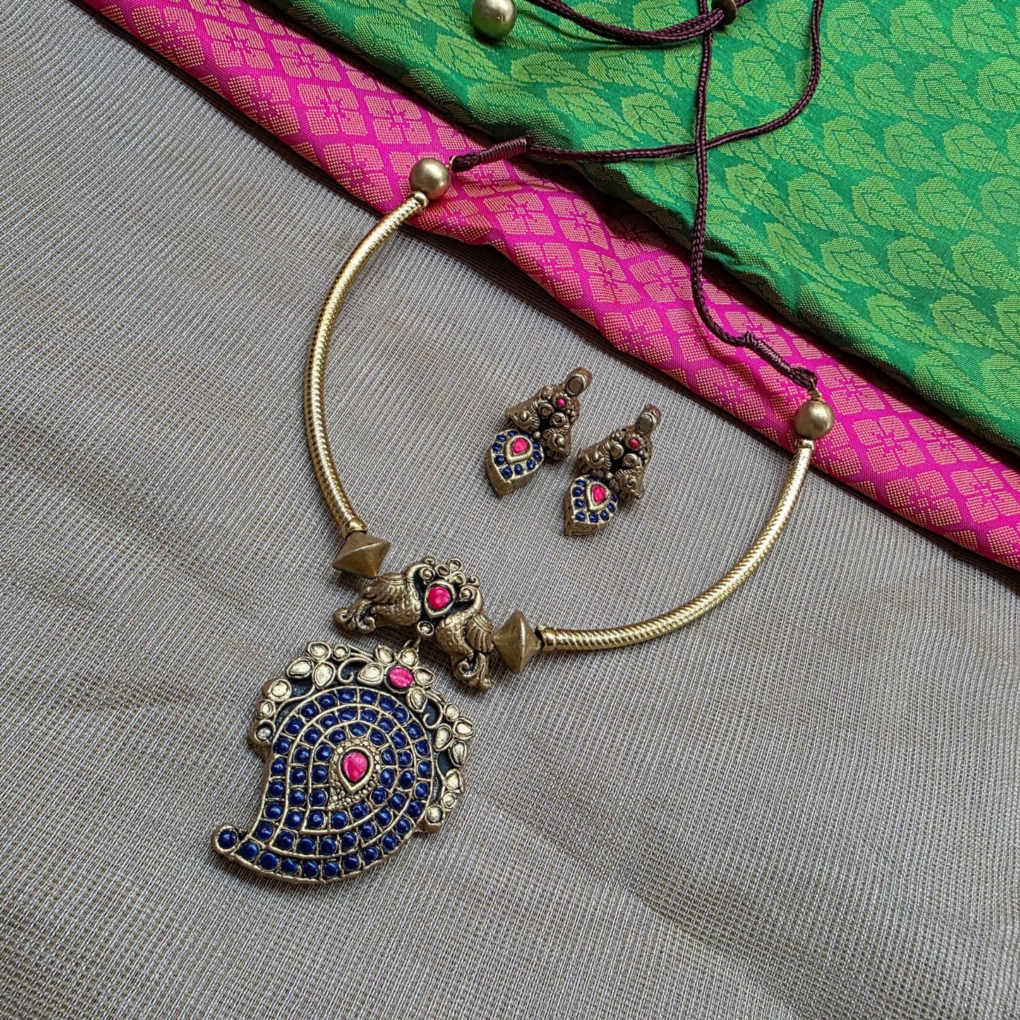 Blue Regal Roots Terracotta Jewellery