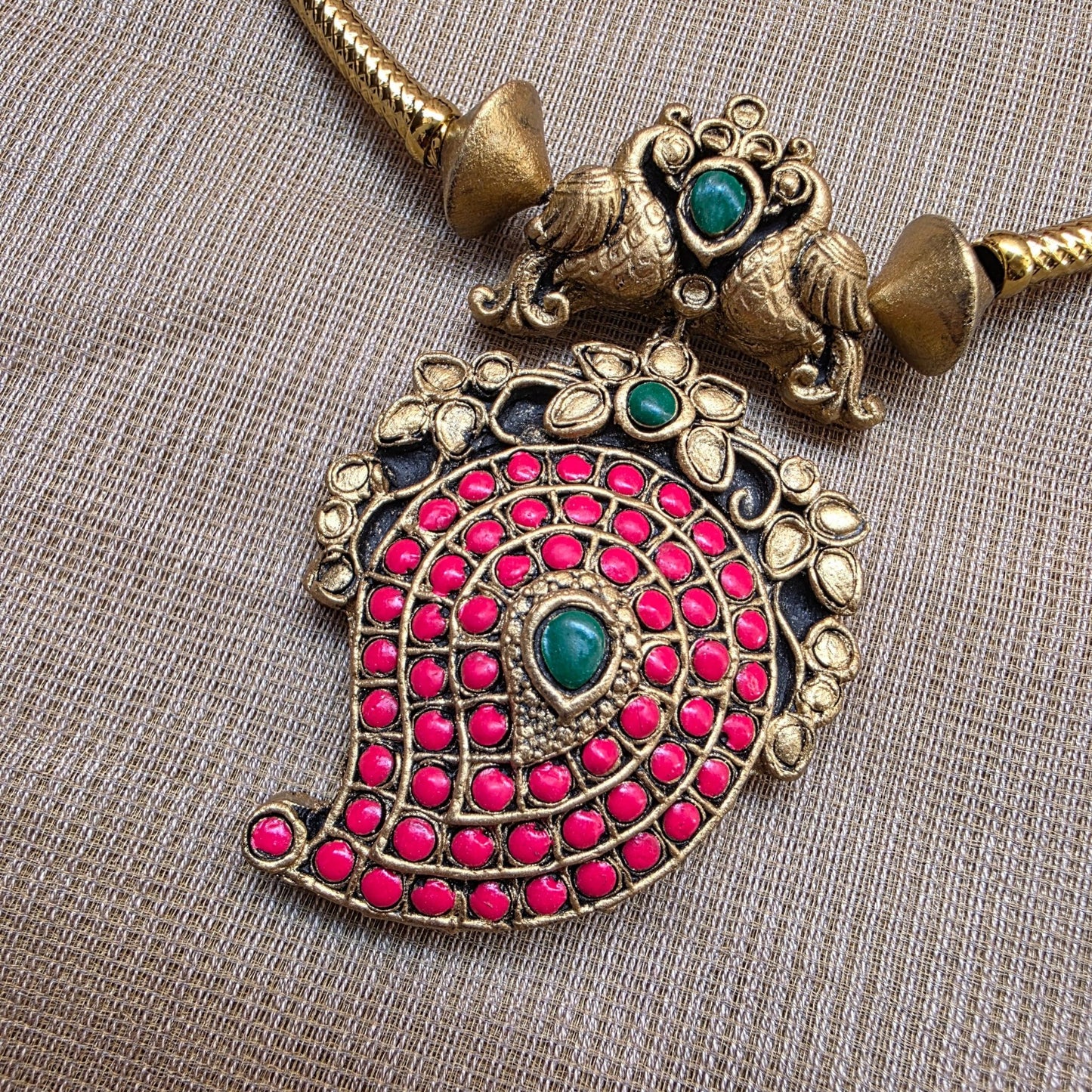 Pink Regal Roots Terracotta Jewellery