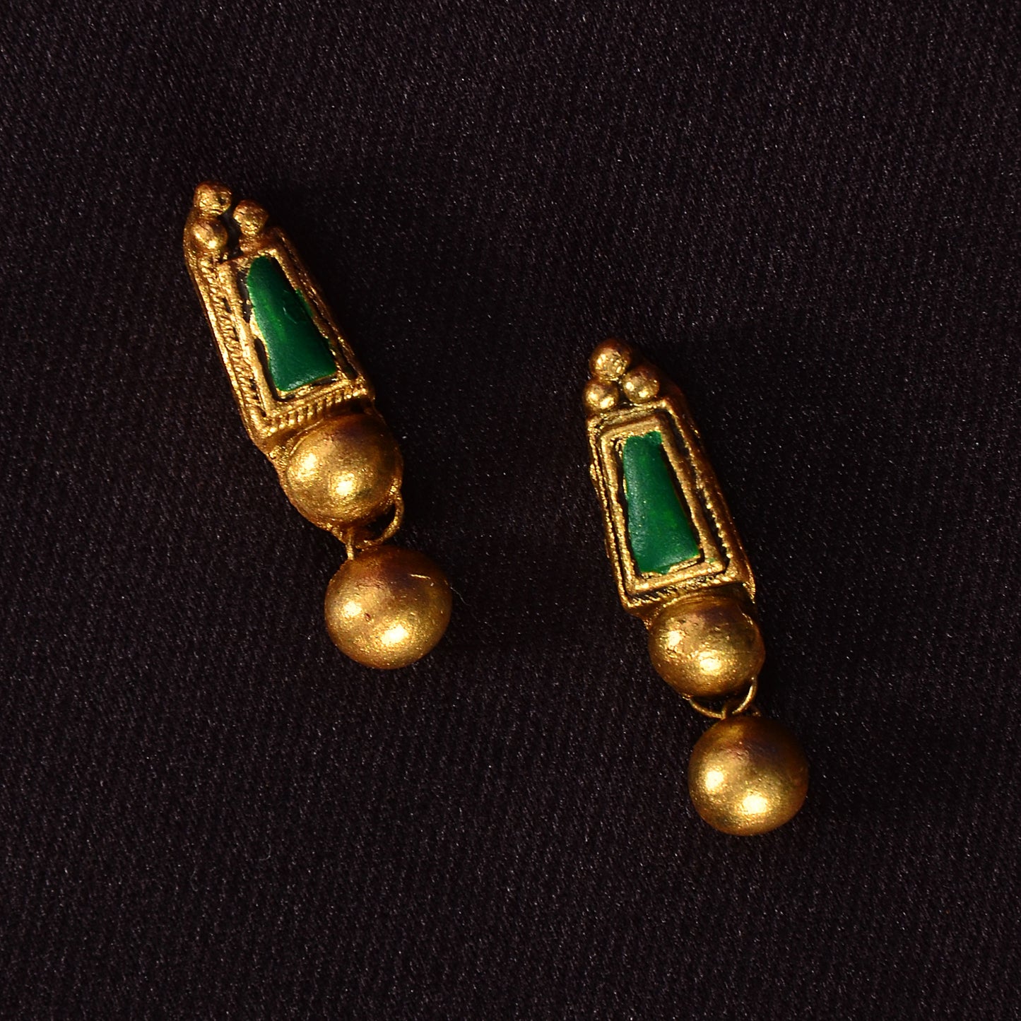 Geometric Emerald Terracotta Jewellery