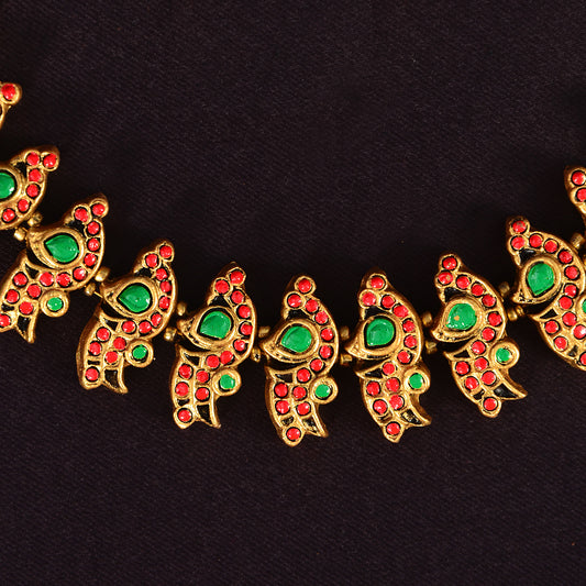 Peacock Inspired Terracotta Jewellery