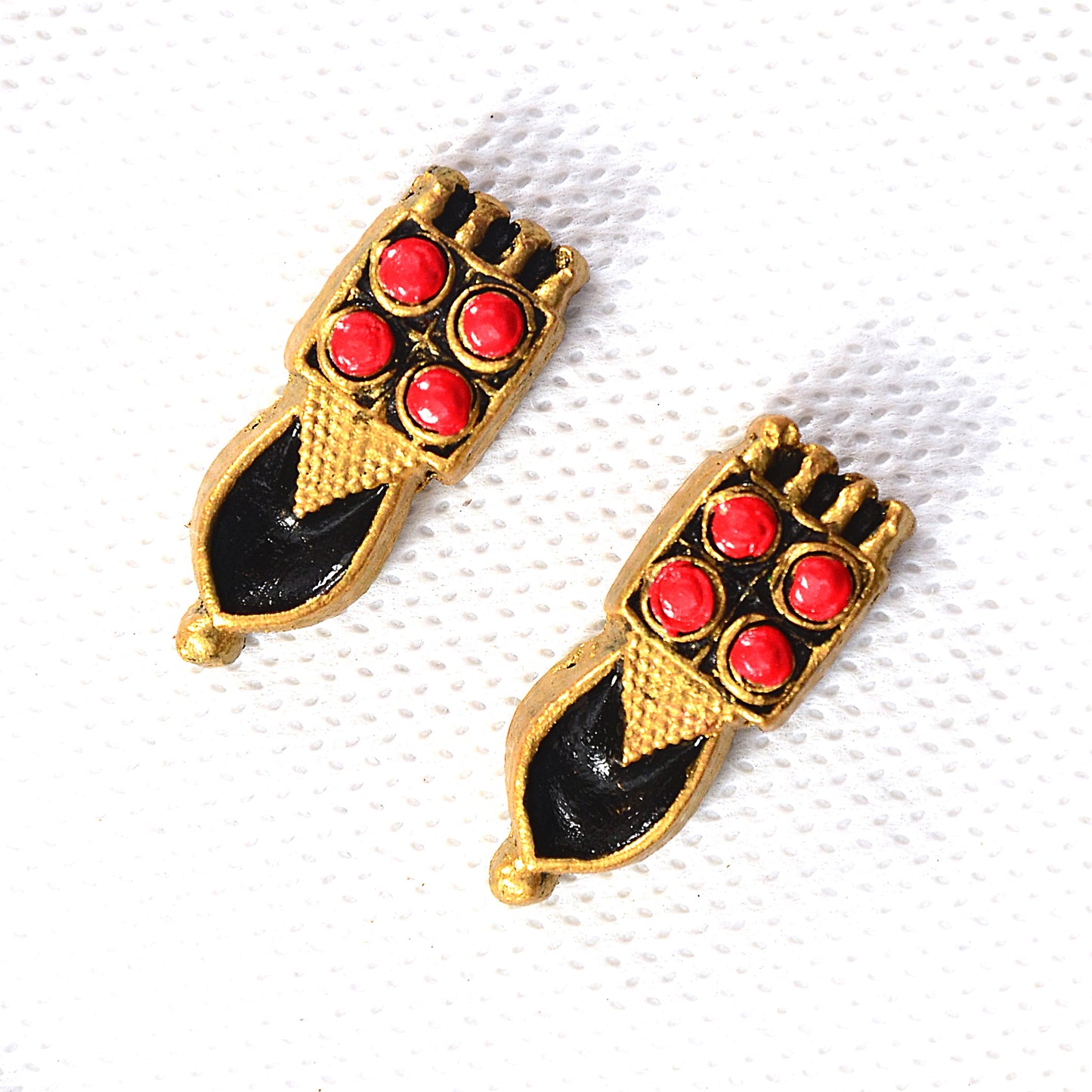 Geometric Red-Black Terracotta Jewellery