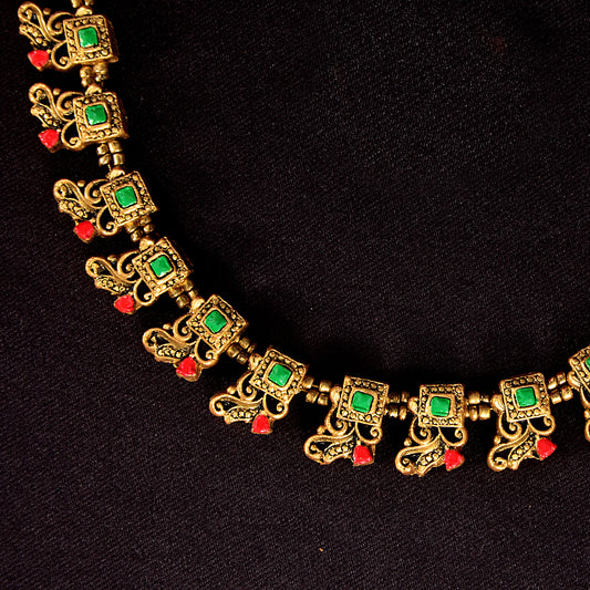 Emerald Green Terracotta Jewellery Set
