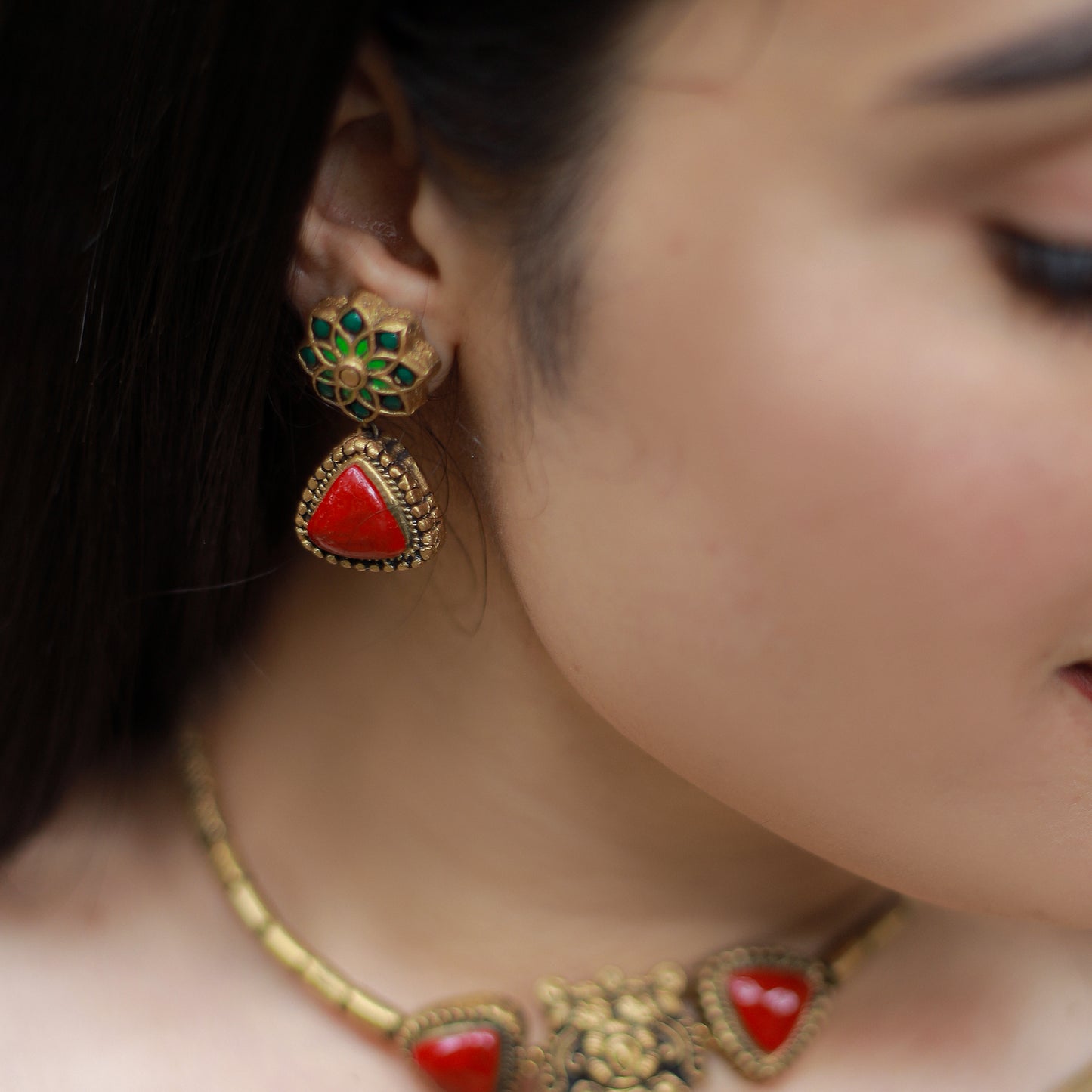 Triangle Collar Terracotta Jewellery