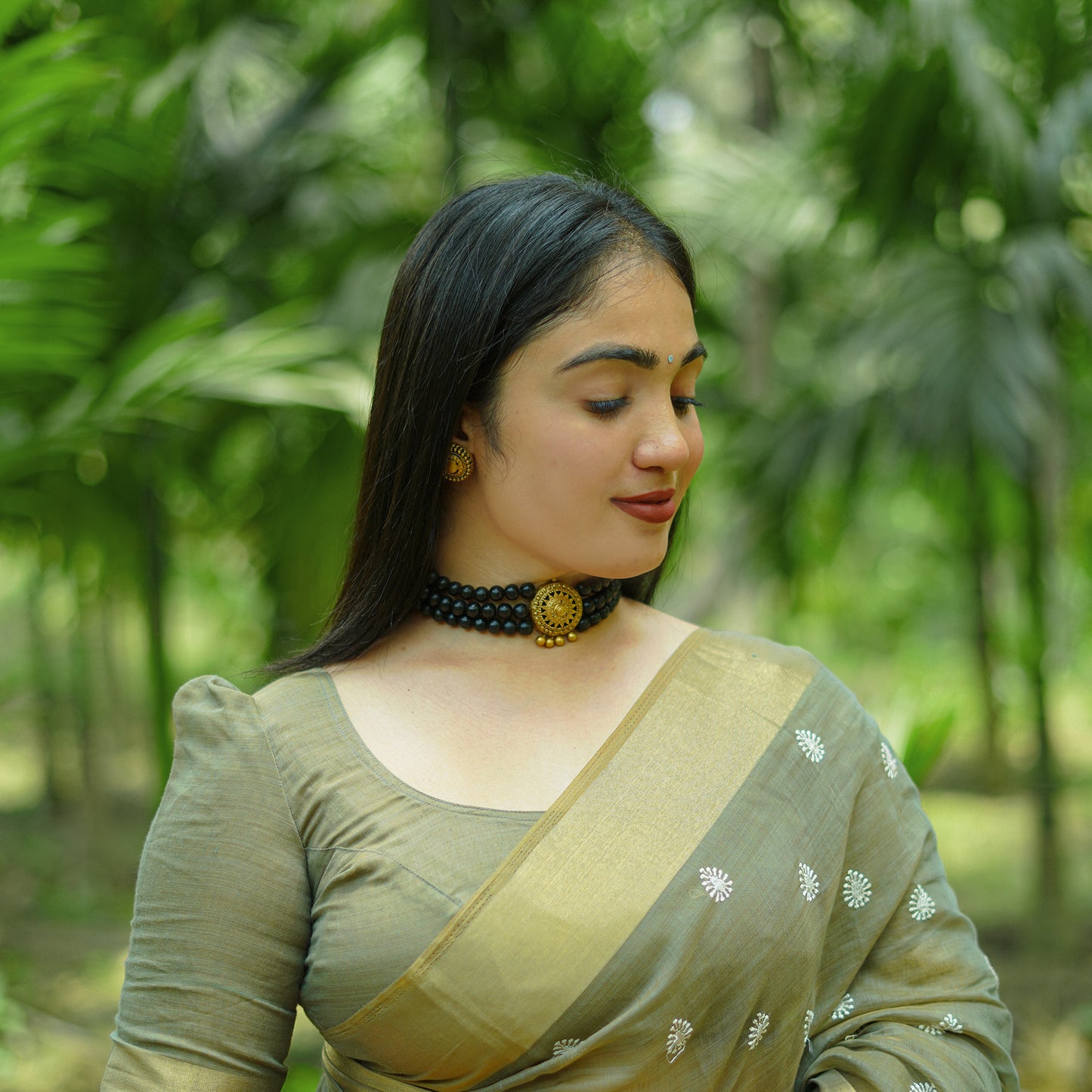 3 Layer Black Terracotta Jewellery