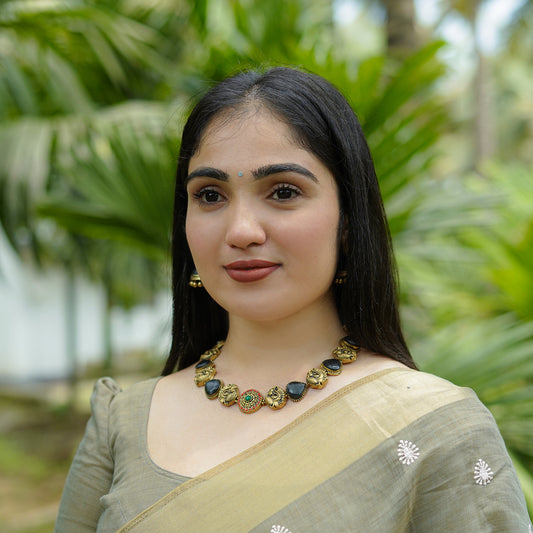 Black Peacock Terracotta Jewellery