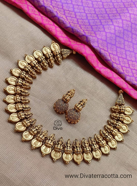Antique Lakshmi coin necklace