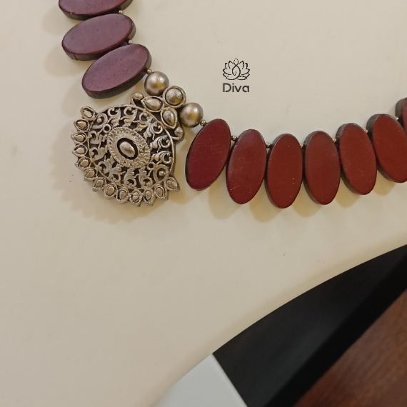 Premium Maroon Terracotta Jewellery