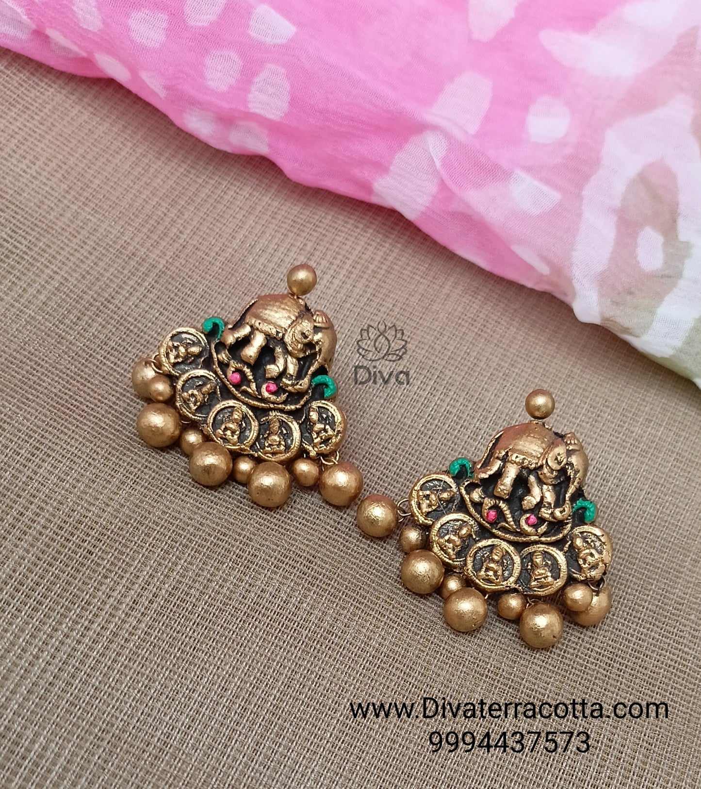 Lakshmi Coin terracotta Jewellery