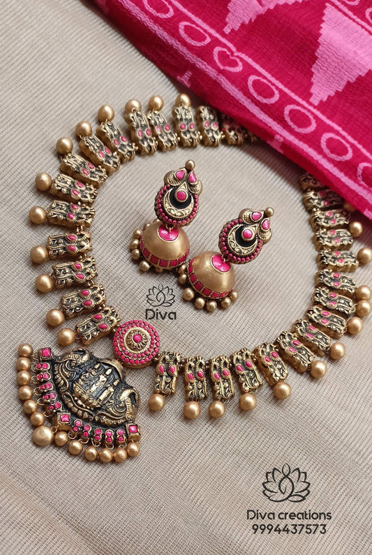 Antique Ram Pink Terracotta Jewellery