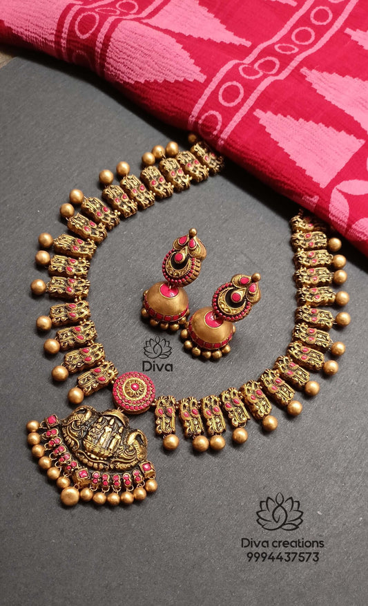 Antique Ram Pink Terracotta Jewellery
