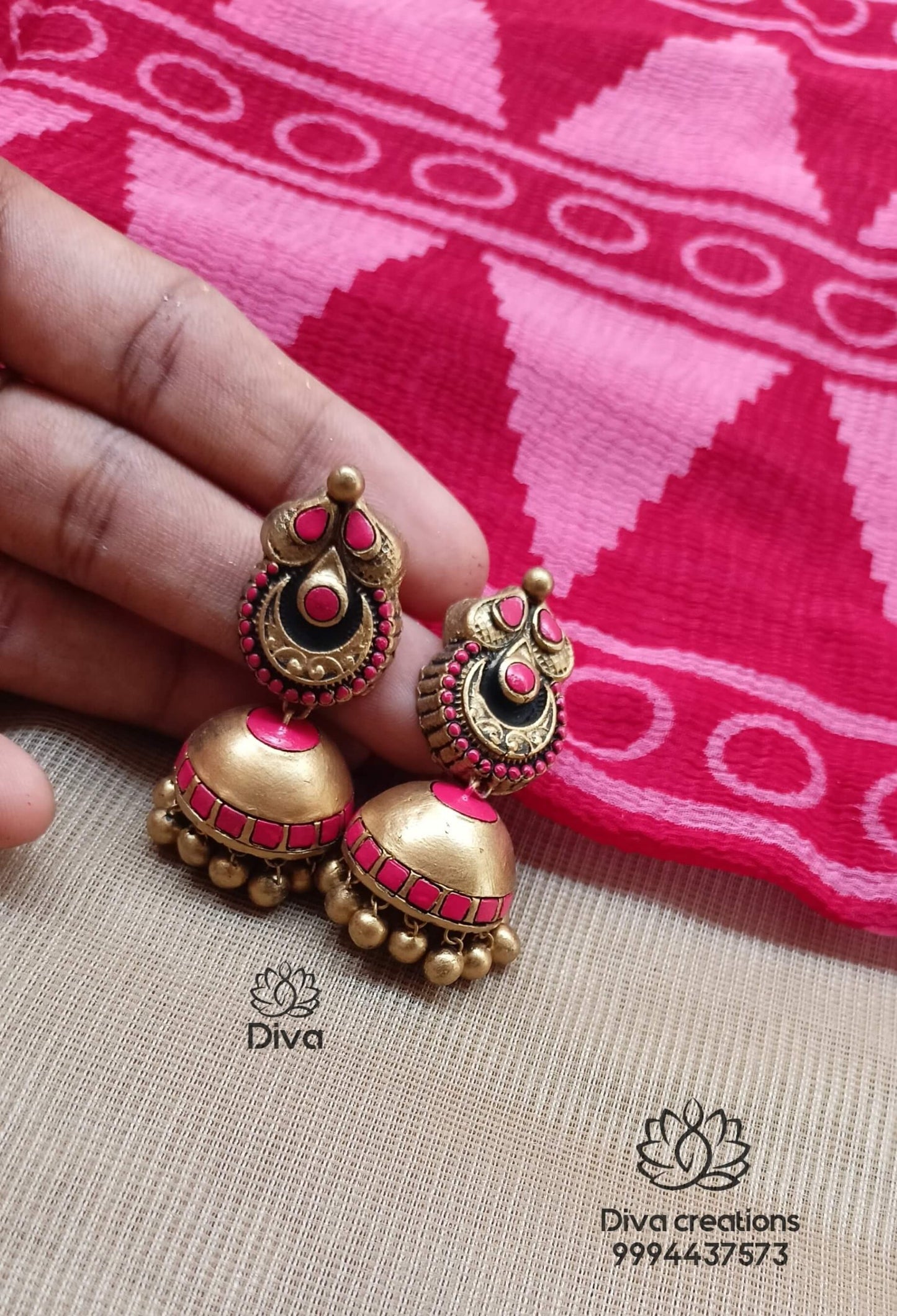 Antique Ram Pink Terracotta Jewellery