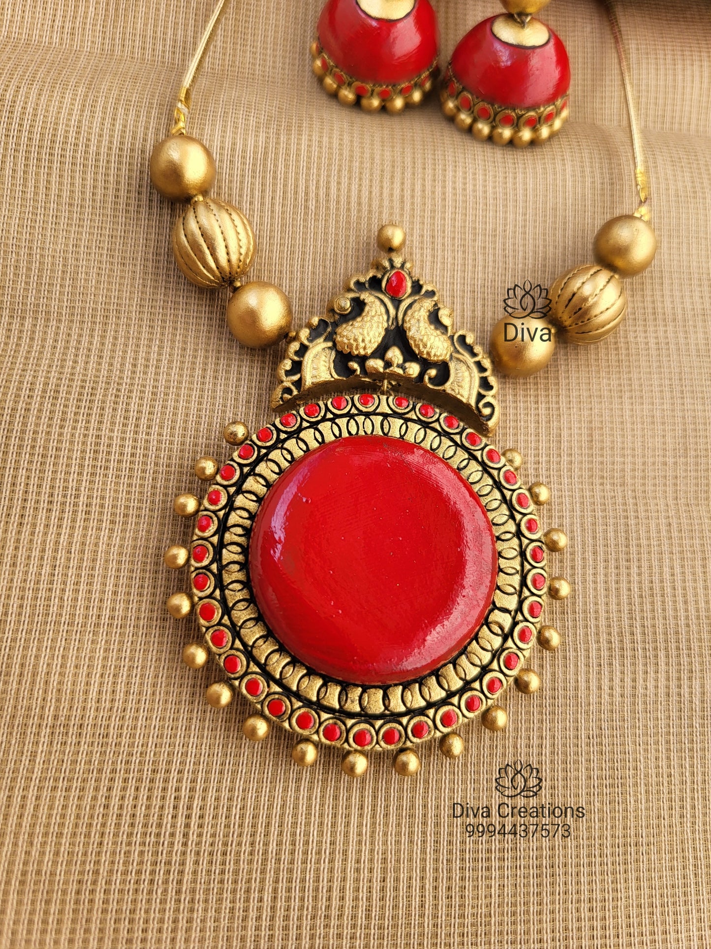Red Padhakkam Terracotta Jewellery