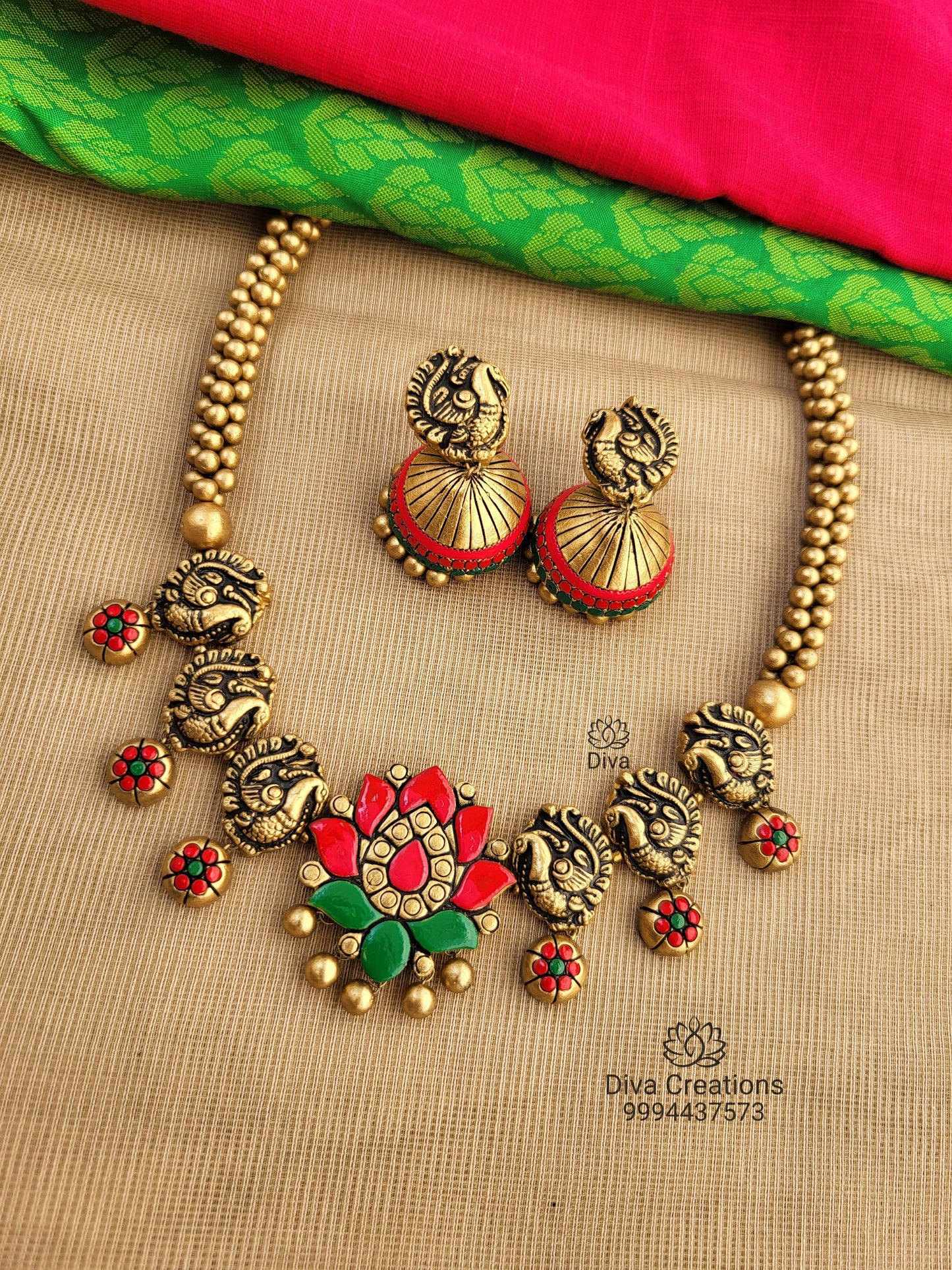 Jadau Gungroo Bead Terracotta Jewellery