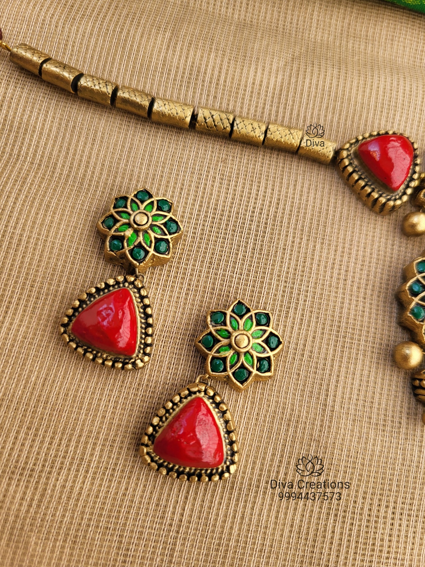 Triangle Collar Terracotta Jewellery