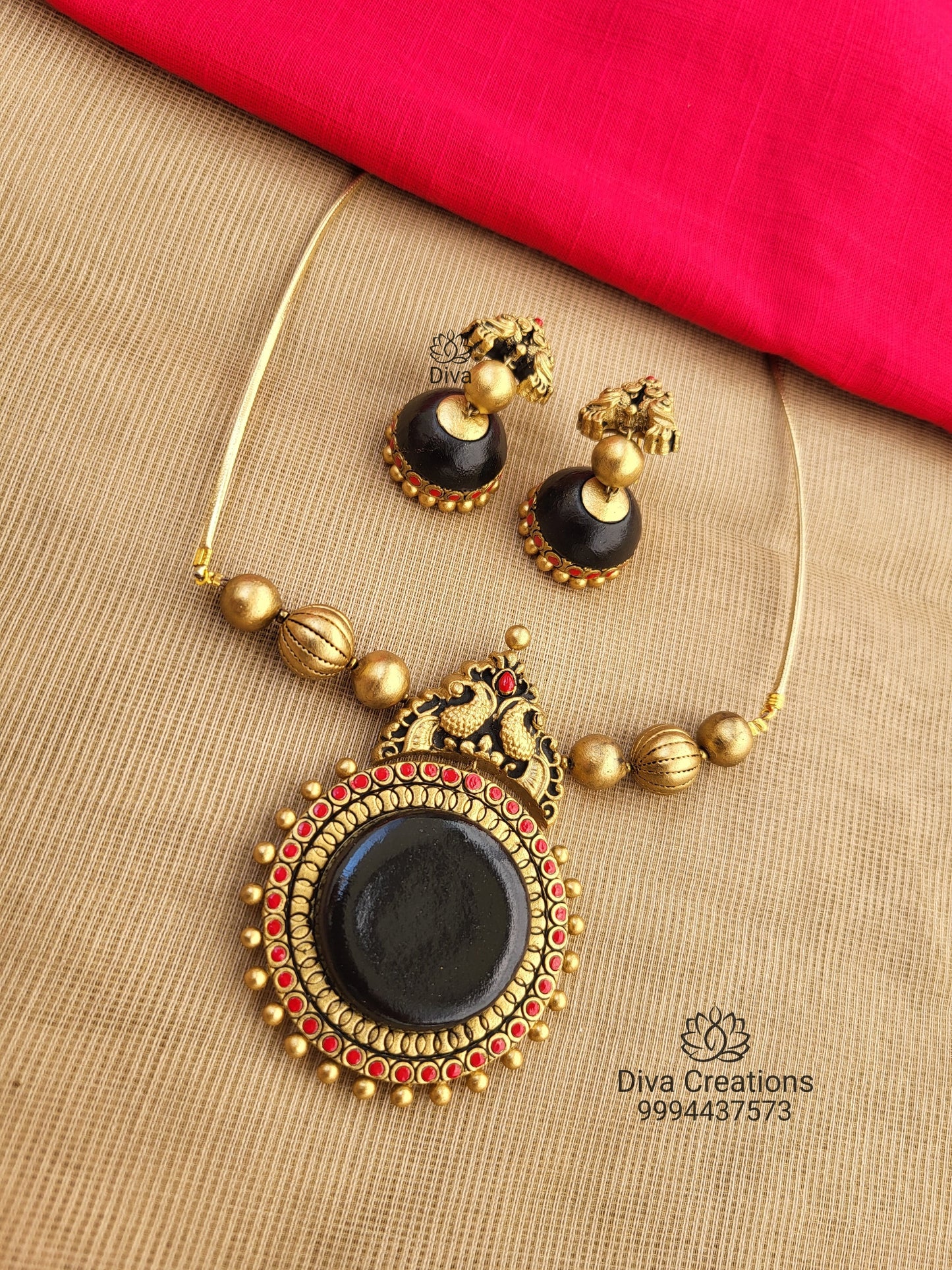 Black Padhakkam Terracotta Jewellery