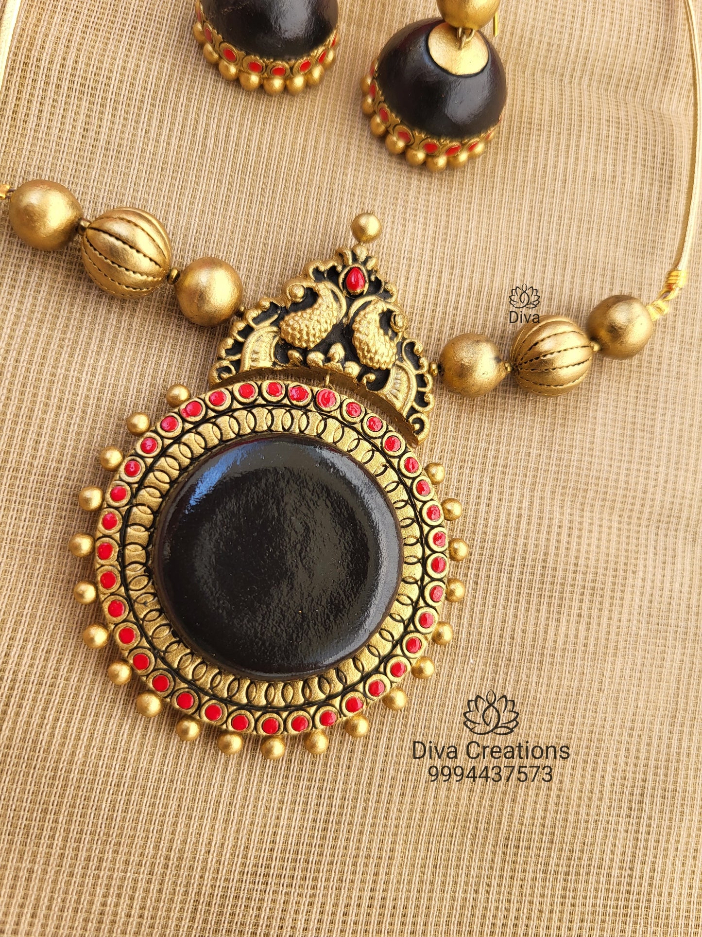Black Padhakkam Terracotta Jewellery