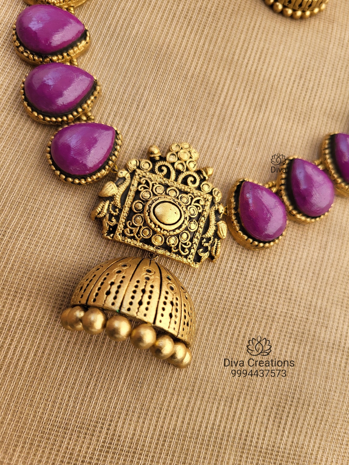 Droplet Karishma Purple Terracotta Jewellery
