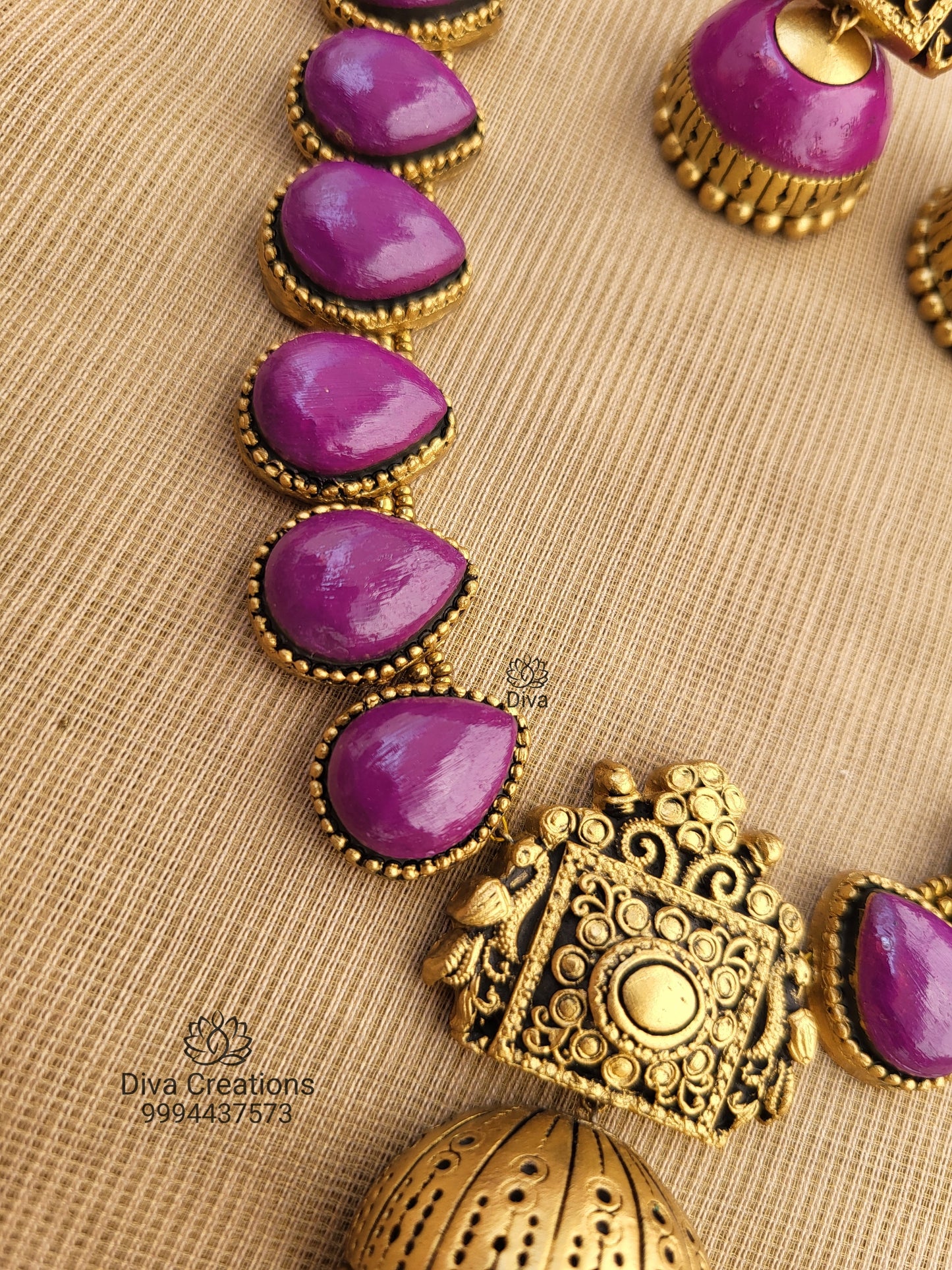 Droplet Karishma Purple Terracotta Jewellery