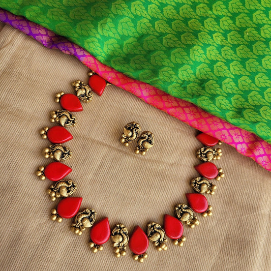 Lightweight handmade terracotta ethnic earrings