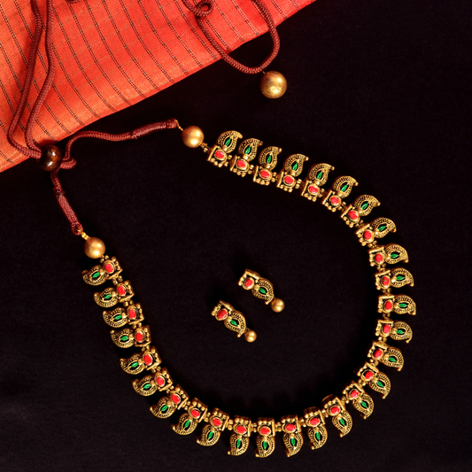 Paisley Motif Terracotta Jewellery