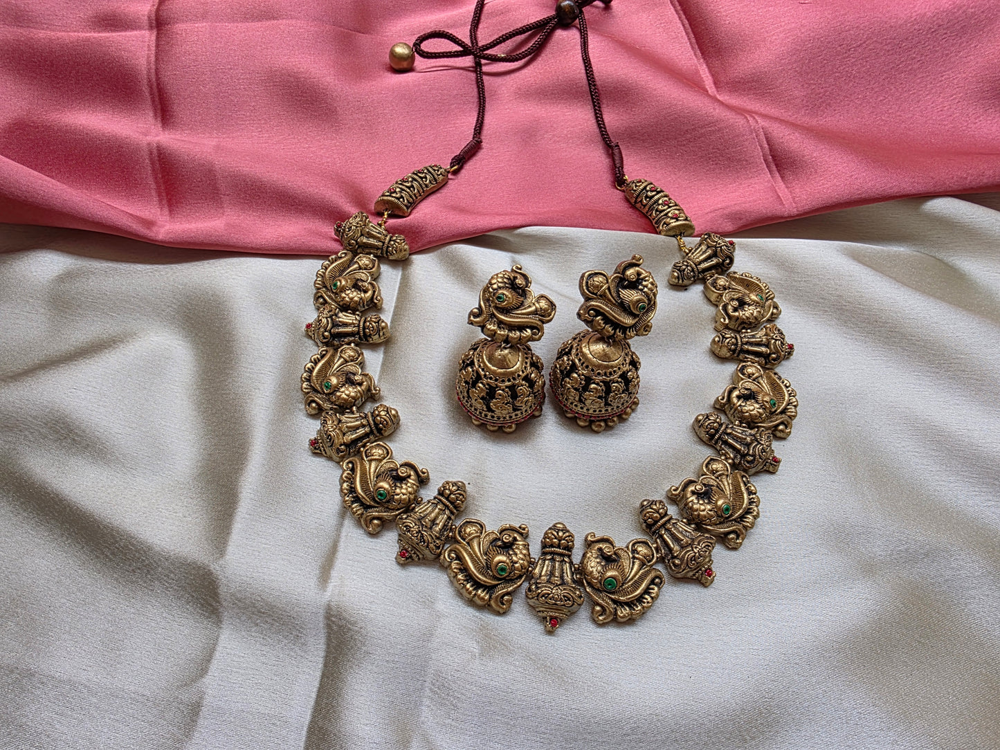 Antique Peacock Treck Terracotta Jewellery