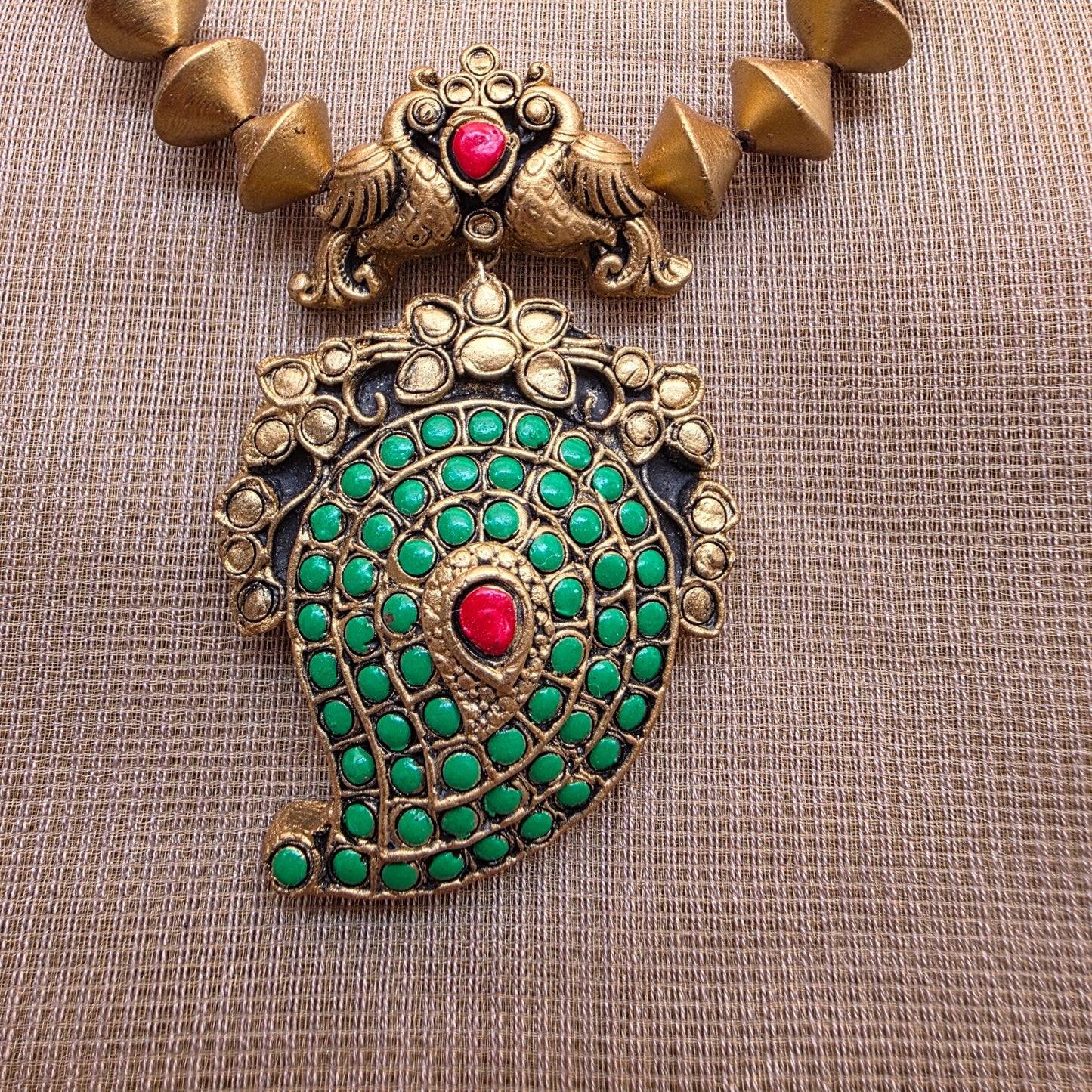 Kemp Mango Terracotta Jewellery Dark Green