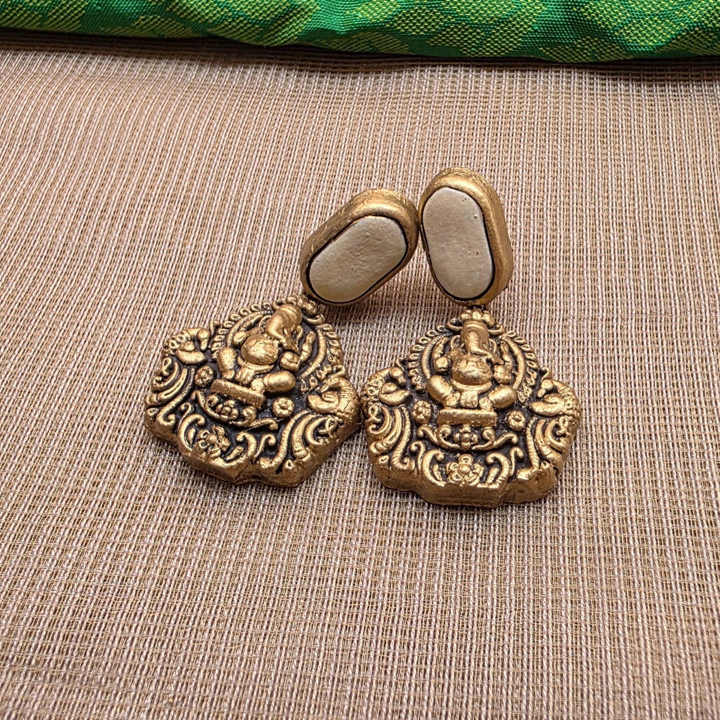 Kemp New Terracotta Jewellery Sandal Jhumka Earrings