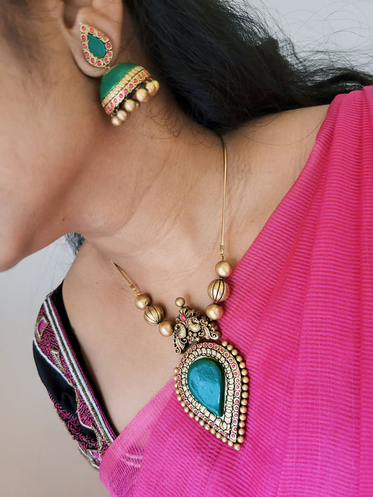 Kerala Palakka Rain Drop Type Terracotta Jewellery