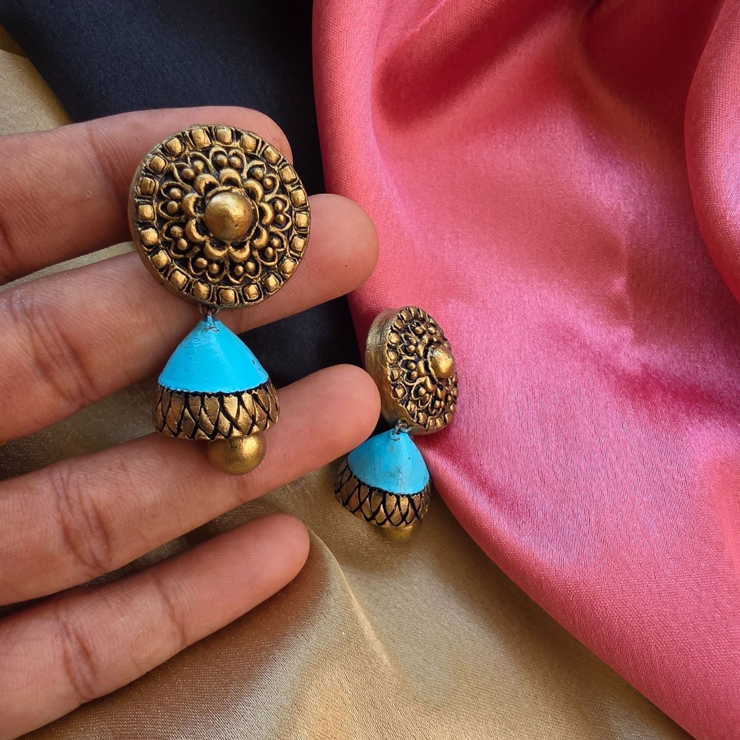 Malar Terracotta Jumka Variant 4 Jhumka Earrings