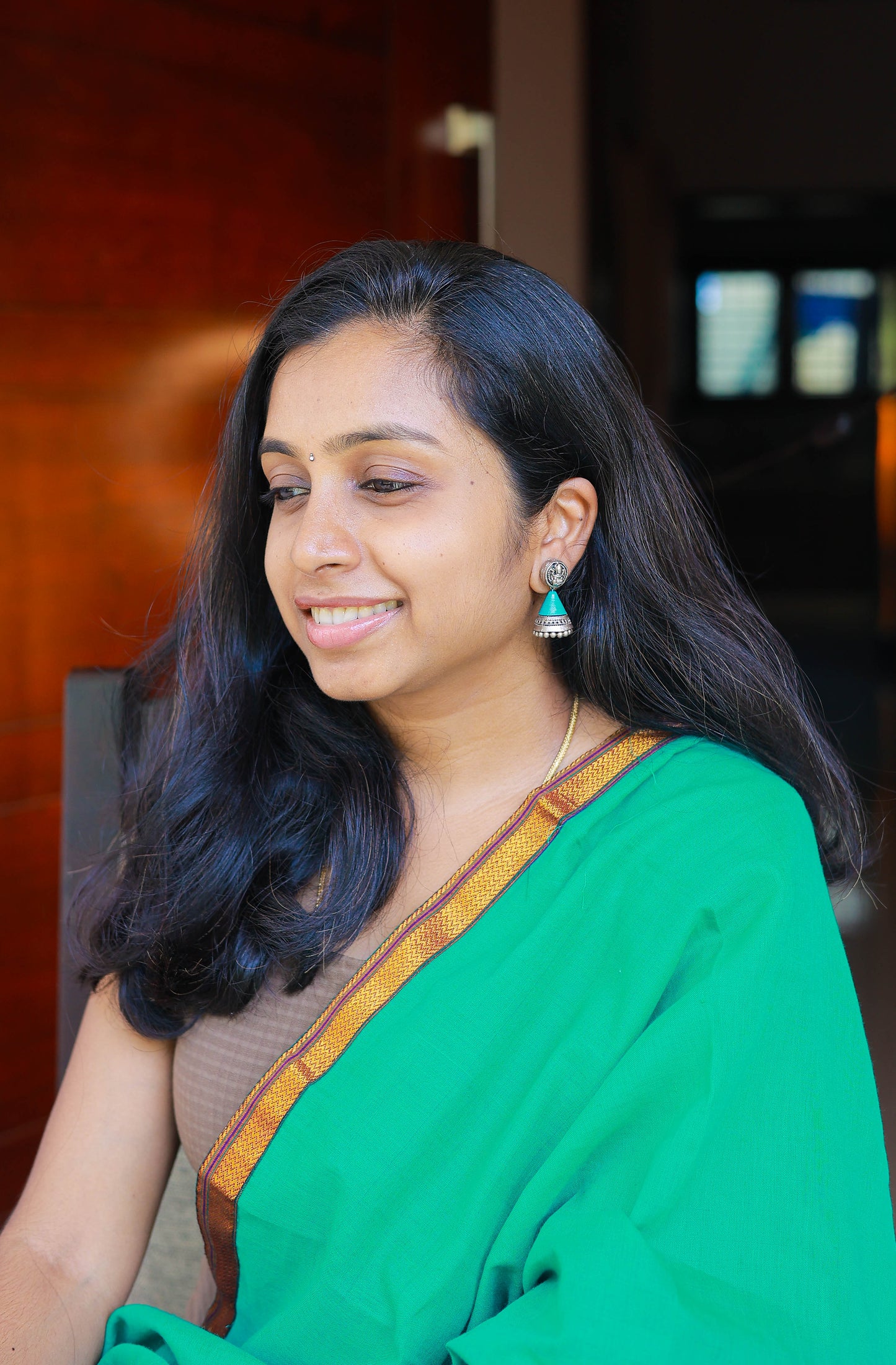 Malar- Terracotta Jumka Earings - Variant3