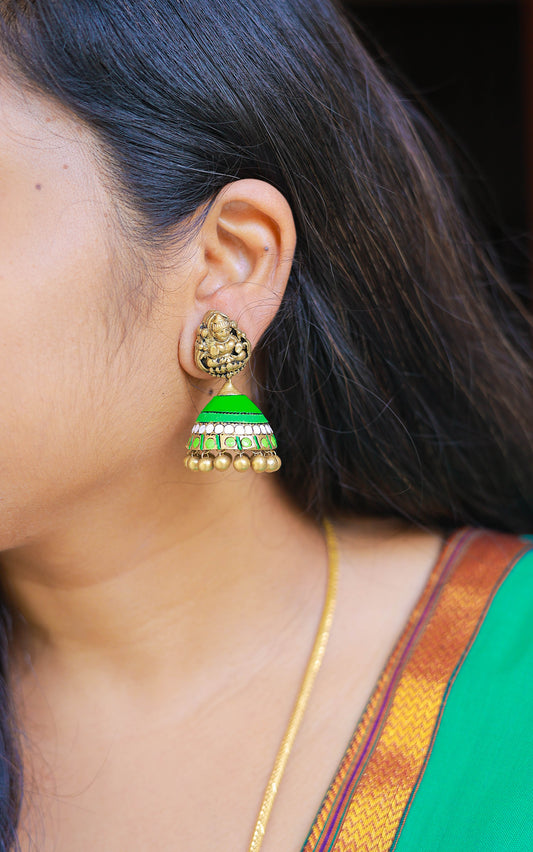 Vannam Terracotta Jumka Earrings Variant