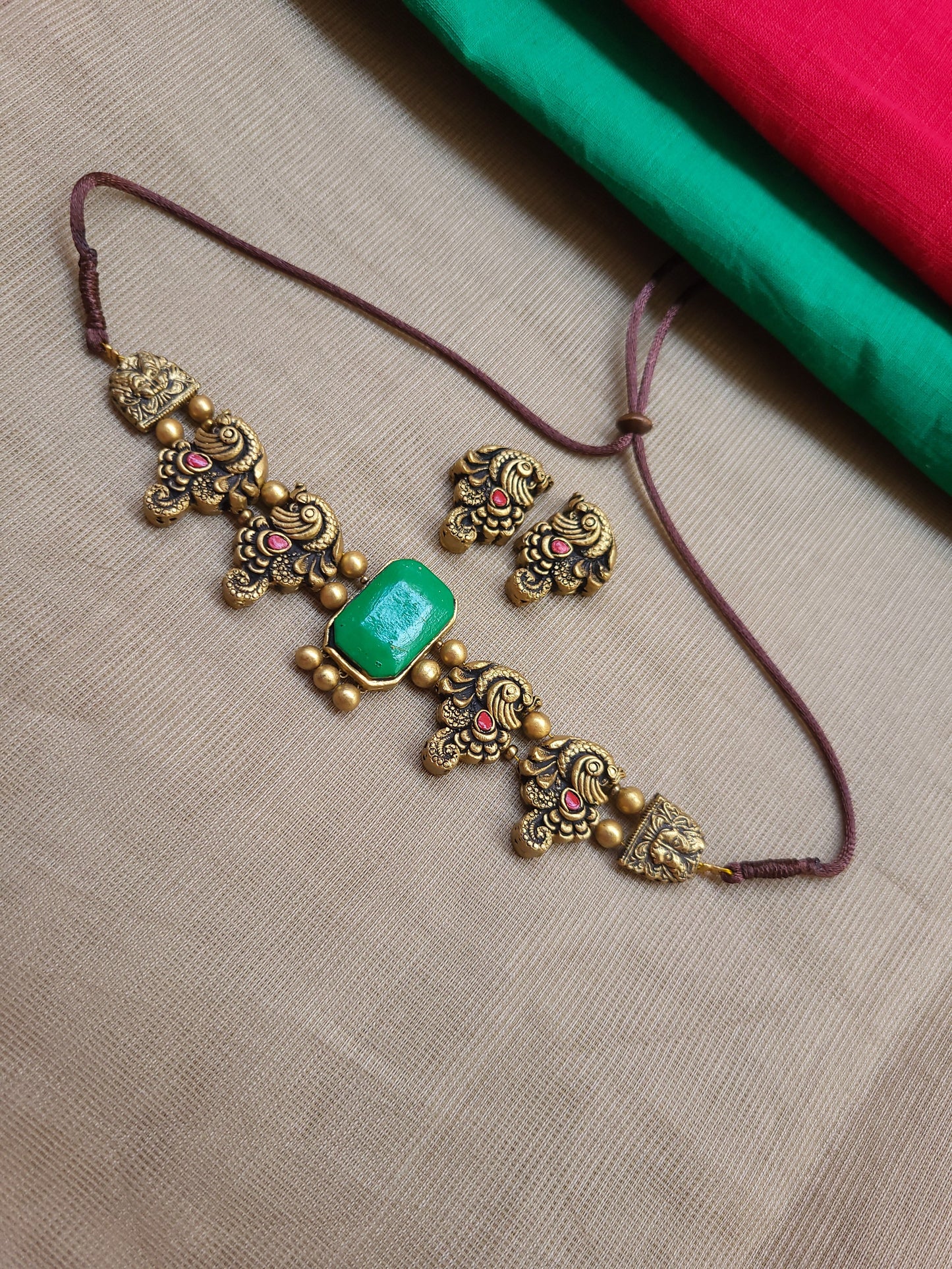 Hexa Green Terracotta Jewellery
