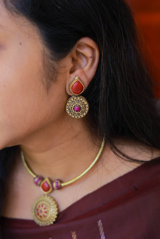Maroon Eternal Earth Terracotta Jewellery
